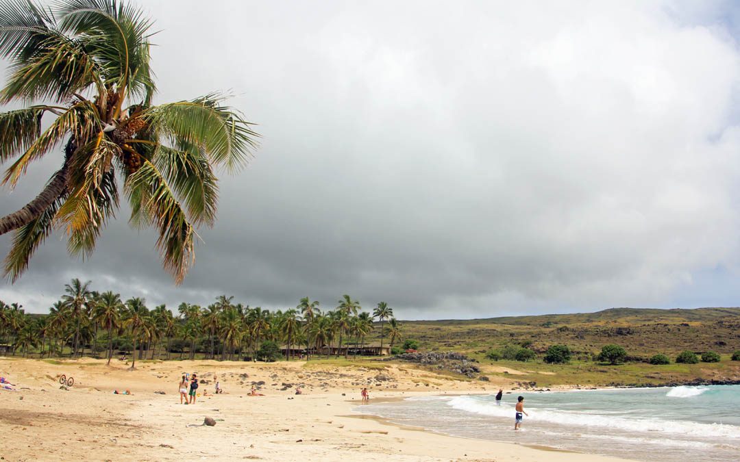 Plage Anakena à l'Ile de Pâques - Rapa Nui