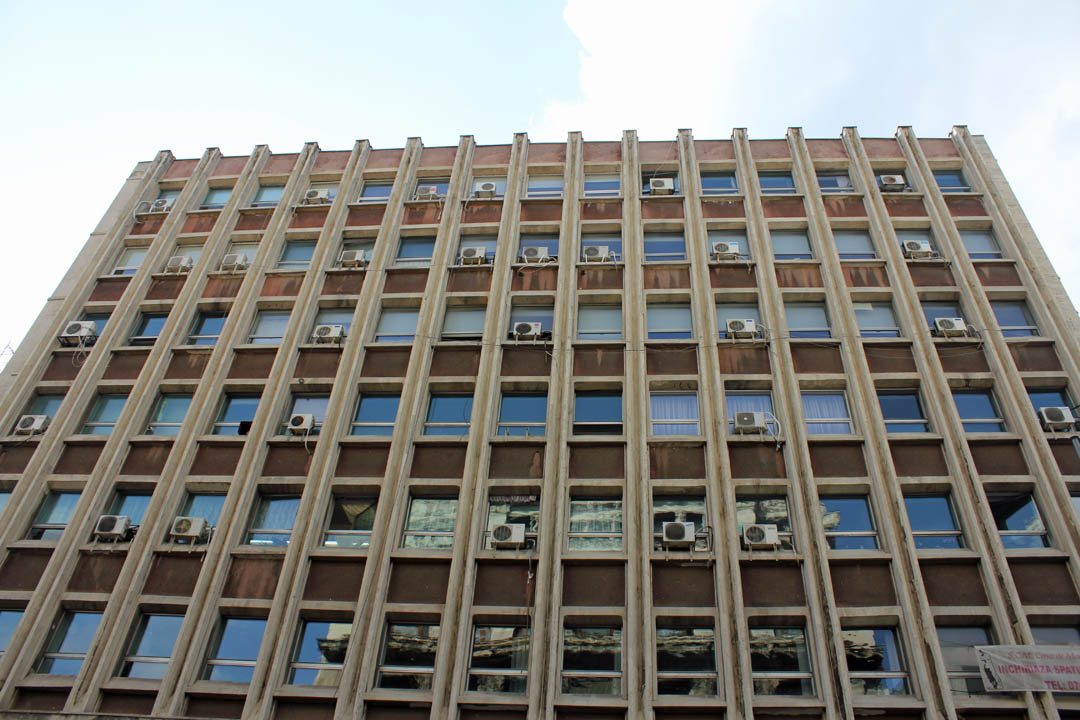 Immeuble d'architecture communiste à Bucarest