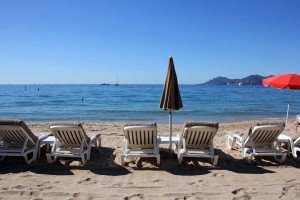 plage privée sur la croisette à Cannes
