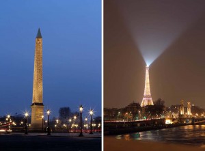 Tour Eiffel et Concorde de nuit