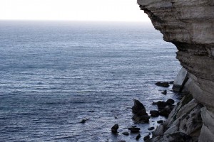 Falaise calcaire mer mediterranee Bonifacio