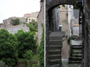 Ruelles dans la ville de Sartène en Corse du sud