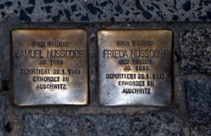 Plaques commémoratives déportation juive à Berlin
