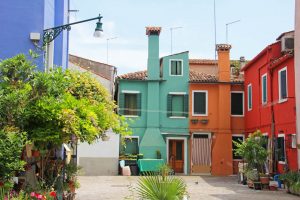 L'île de Burano à Venise en Italie